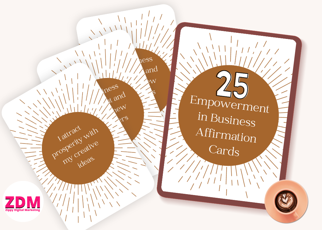 Empowerment in Business - Affirmation Cards for Growth and Success Templates