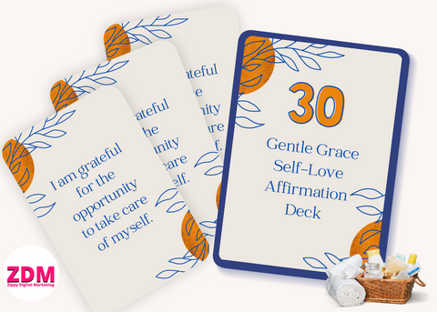 Gentle Grace - Self-Love Affirmation Deck for Nurturing Self-Care and Inner Peace