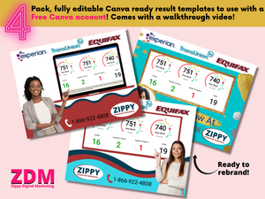 Credit Repair Result Pack To Promote Your Client Success & Improvements In Credit Score