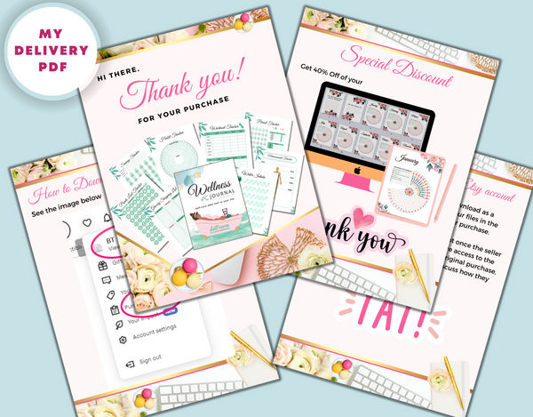 Product Delivery Canva Templates For Your Etsy, Shopify or Any Online Shop