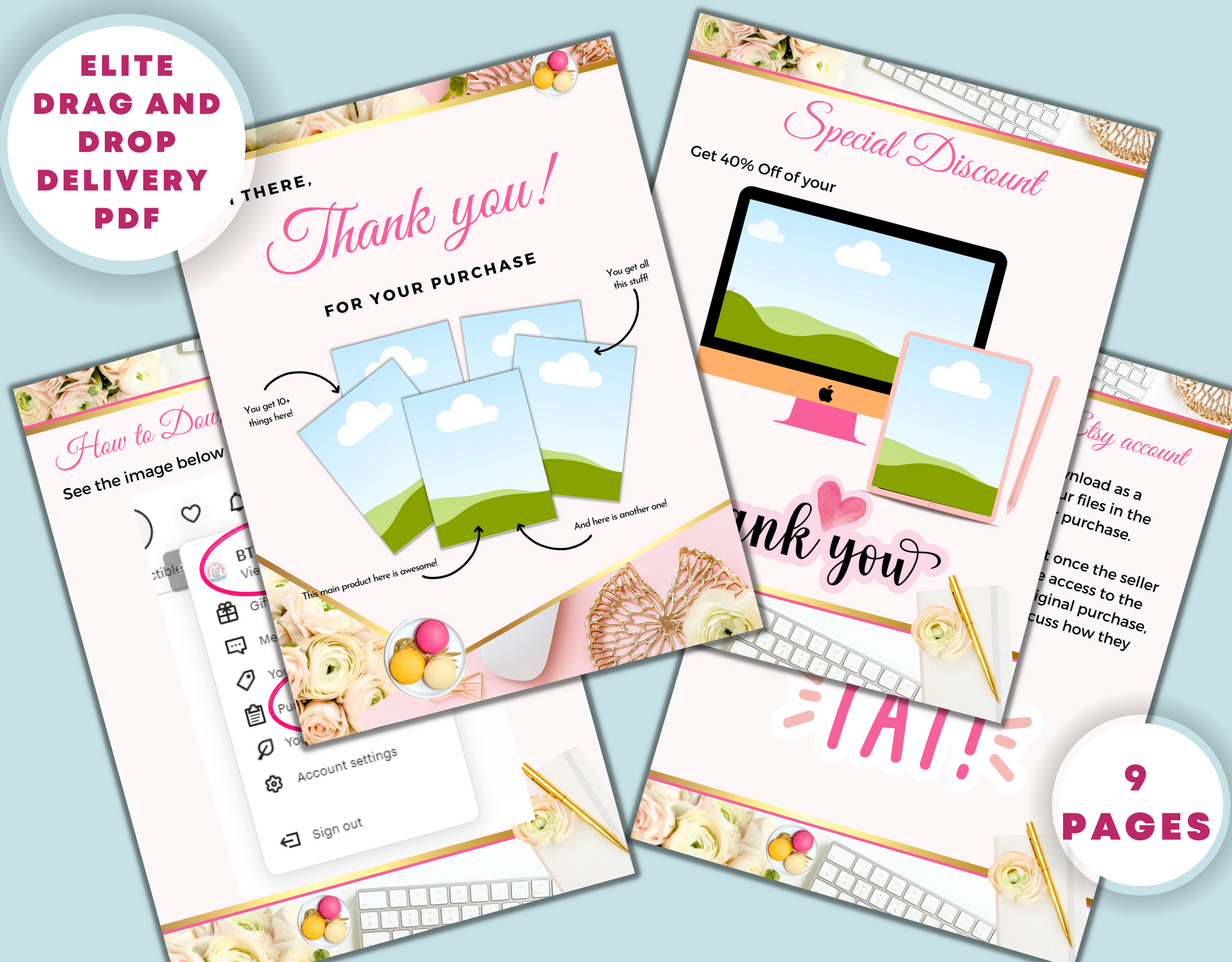 Product Delivery Canva Templates For Your Etsy, Shopify or Any Online Shop