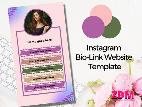 Multi Color Bio Link Website Template