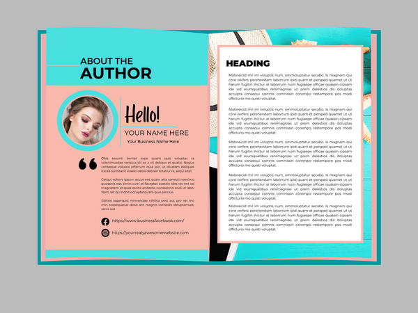 Aqua and Pink Lead Magnet E-Book Templates