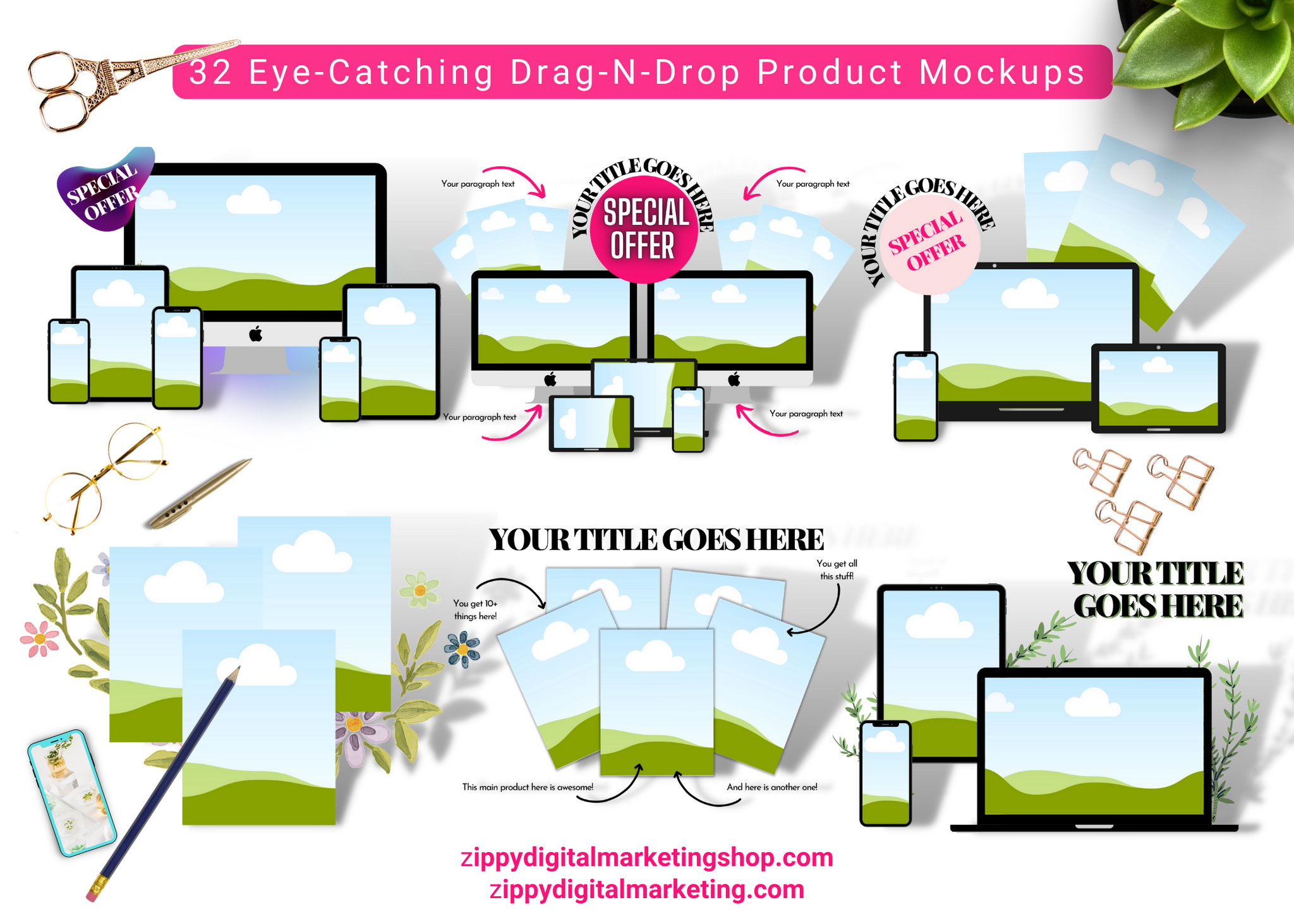 32 Eye-Catching Drag-n-Drop Mockups